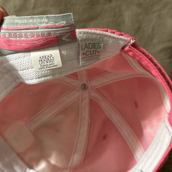 AHEAD by KL Baseball Barbie Core Pink White Honda Embroidered 50+ UPF Cap NWT